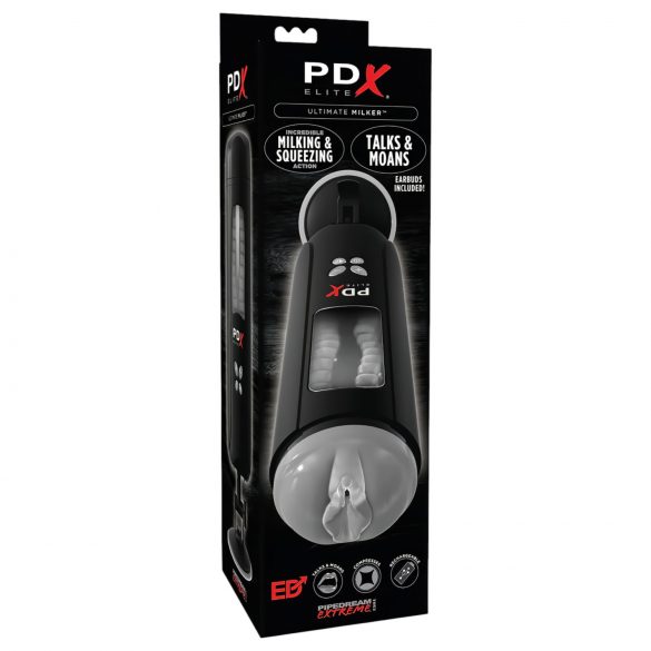 PDX Ultimate Milker - crni vibrator sa sisaljkom