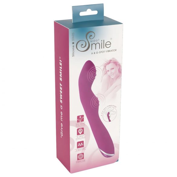 SMILE - fleksibilan vibrator za A i G tačku (roze)