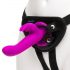 Happyrabbit Strap-On - zečji strap-on vibrator (ljubičasti)