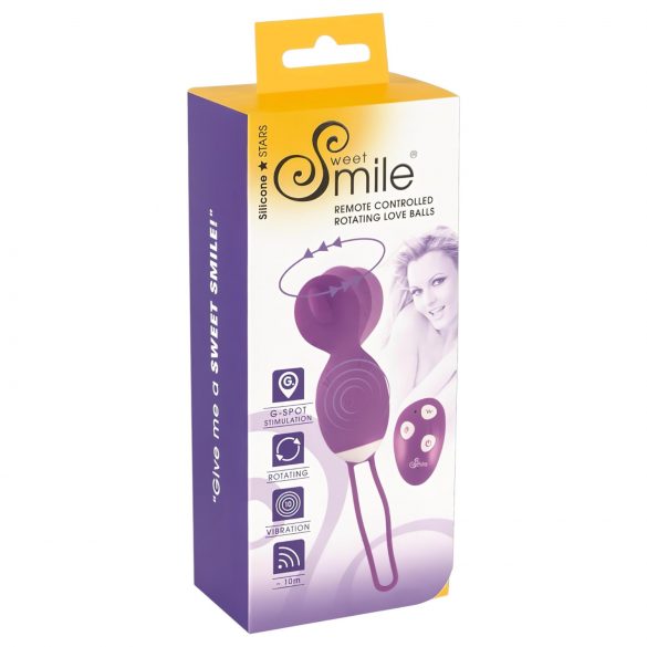 SMILE Love Ball - rotirajuće vibro jaje (ljubičasto)