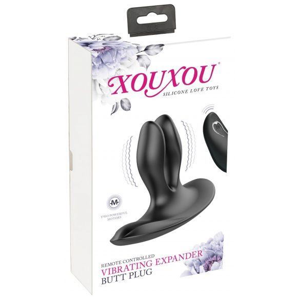 XOUXOU - Punjivi dvostruki analni vibrator (crna)