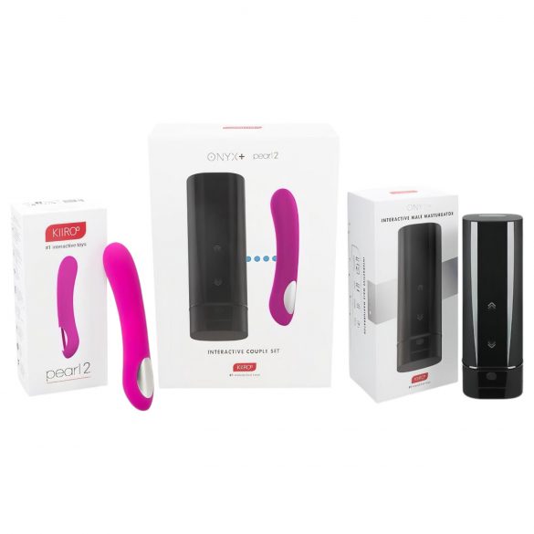 Kiiroo Onyx+ i Pearl 2 - par set masturbator i vibrator