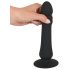 Black Velvet - punjivi crni analni vibrator sa impulsima