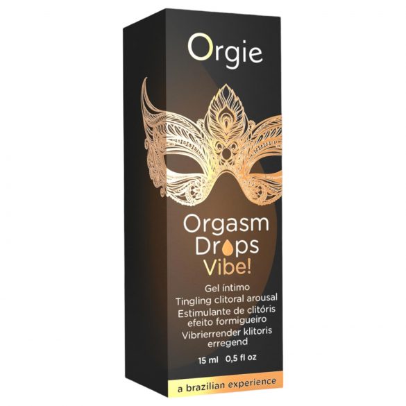 Orgie Orgasm Drops Vibe - brnící intimní gel pro ženy (15 ml)