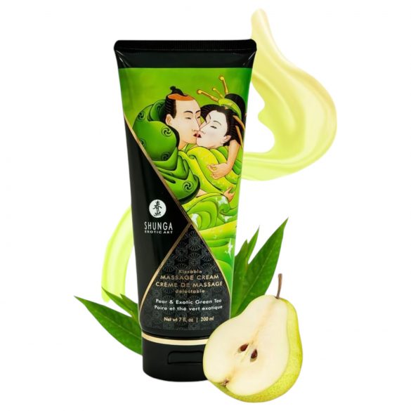 Shunga - masážní krém - hruška (200 ml)