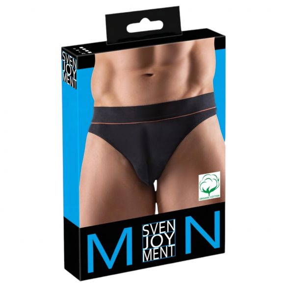 Svenjoyment - eco-bavlněné komfortní pánské tanga (černé) - XL