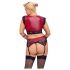 Cottelli Bondage Plus Size - Lace Bra Set (Red-Black) 