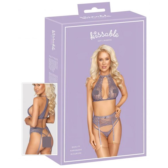 Kissable - Ljubičasti set od čipkanog donjeg rublja