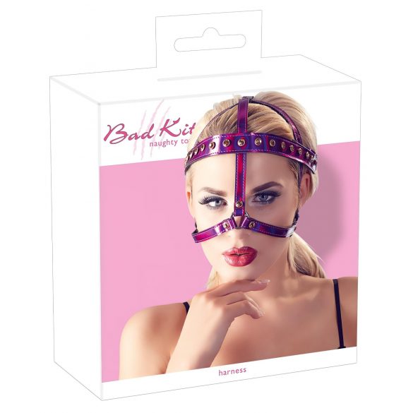 Bad Kitty - sjajna metalik roze glava halter