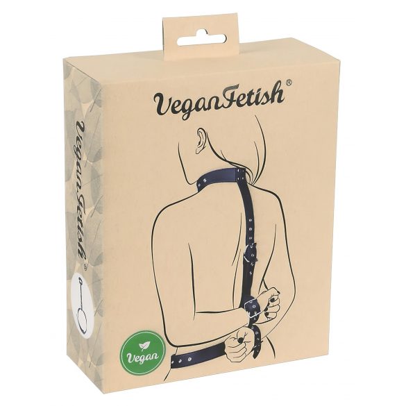 Vegan Fetish - crni set zavezivanja ruku pozadi