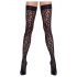 Cottelli Legwear - fixace stehen s potiskem pantera (černá)  - 3