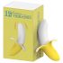 Usamljeni - vodootporni banana vibrator žuto-beli