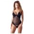 Cottelli String Body - sametové body (černé)  - 85C/L