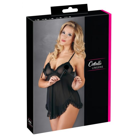 Cottelli - Fini, lepršavi babydoll (crna) - M