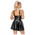 LATEX mini haljina s karnerima (crna)