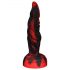 Pakleni Dong - rebrasti dildo 20cm (crno-crveni)