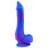 Inkipus - testikularni silikonski dildo - 18cm (plavo-ružičasti)