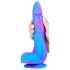 Inkipus - testikularni silikonski dildo - 18cm (plavo-ružičasti)