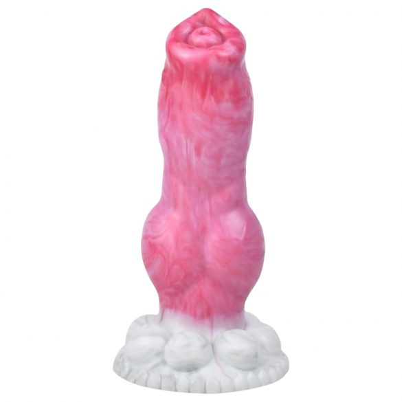 Bulldog dildo za fantaziju - 17 cm (pink)