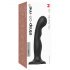 Strap-on-me P&G M - crni, savijeni dildo s bazom