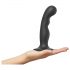 Strap-on-me P&G M - crni, savijeni dildo s bazom