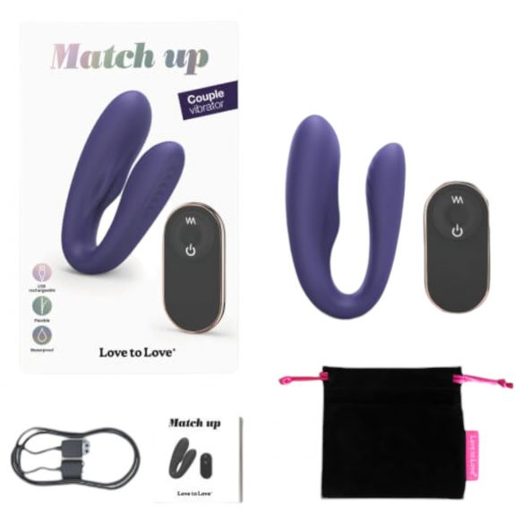 Love to Love Match up - bežični par vibrator (ljubičasti)