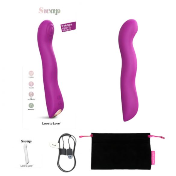 Love to Love Swap - akumulatorski, pulsirajući G-tačka vibrator (ljubičasti)