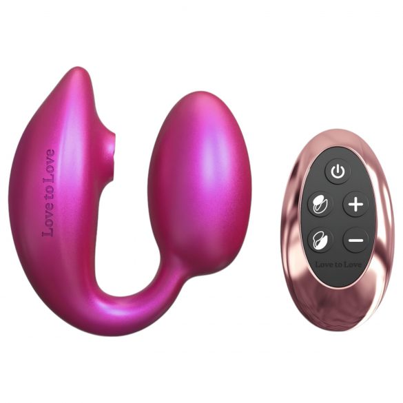 Wonderlover G-tačka vibrator sa klitoralnim stimulatorom (metal pink)