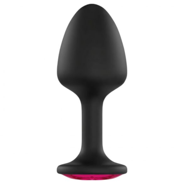 Dorcel Geisha Ruby XL - crni plug sa roze kamenom