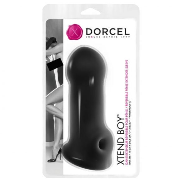 Dorcel Xtend Boy - silikonski penis omotač (crni)