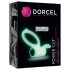 Dorcel - fosforeskující vibrační erekční kroužek (bílý)