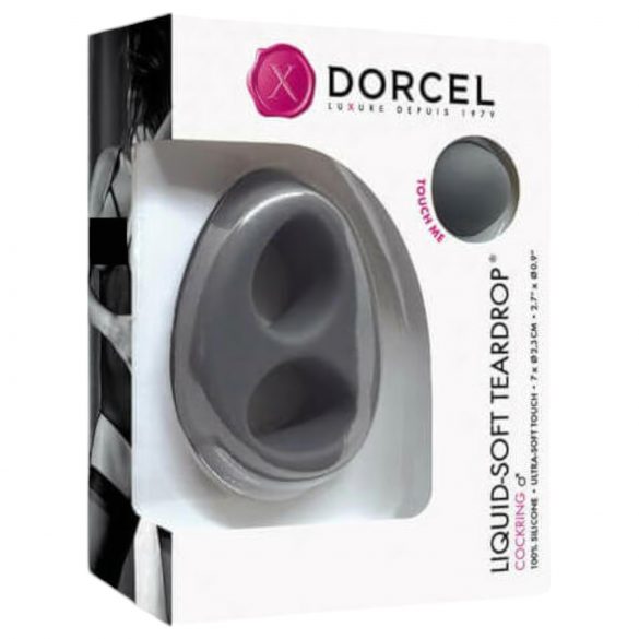 Dorcel teardrop prsten za penis - tečni meki (sivi)