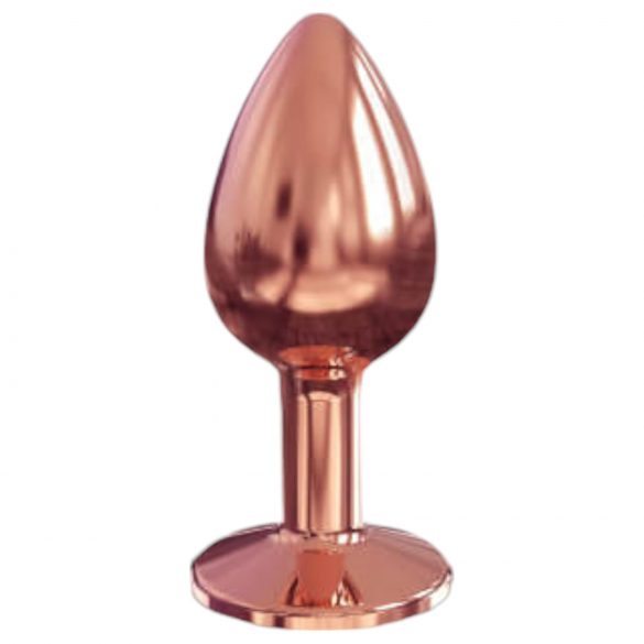 Dorcel Diamond Plug S - aluminijumski analni plug - mali (ružičasto zlatni)