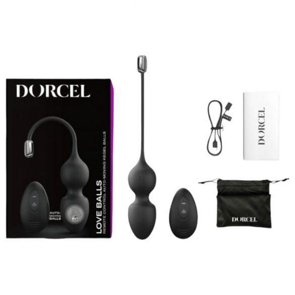 Dorcel Love Balls - dobíjecí rádiový magnetický gejzír Duo (černý)