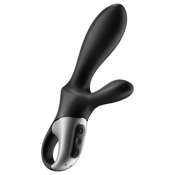 Satisfyer Heat Climax+ - chytrý, hřející, anální vibrátor s ramenem (černý)