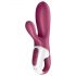 Satisfyer Hot Bunny - pametan grijući vibrator sa rukom za klitoris (crveni)