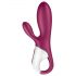 Satisfyer Hot Bunny - pametan grijući vibrator sa rukom za klitoris (crveni)