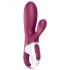 Satisfyer Hot Bunny - pametan grijući vibrator sa rukom za klitoris (crveni)