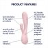 Satisfyer Mono Flex - pametan vodootporni vibrator (svetlo roza)