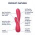 Satisfyer Mono Flex - pametan vodootporni vibrator (crveni)