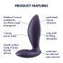 Satisfyer Power Plug - pametni analni vibrator (ljubičasti)