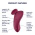 Satisfyer Sexy Secret - pametni vodootporni vibrator gaćice (crveni)