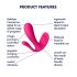 Satisfyer Top Secret Plus - pametni 3-u-1 vibrator (pink)