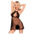 Penthouse Libido Boost - tečkovanou babydoll s tangy (černý)  - L/XL