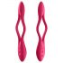 Satisfyer Elastic Joy - punjivi, fleksibilni par vibrator (crveni)