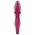 Satisfyer Embrace Me - punjivi vibrator sa dodatkom za klitoris (crveni)