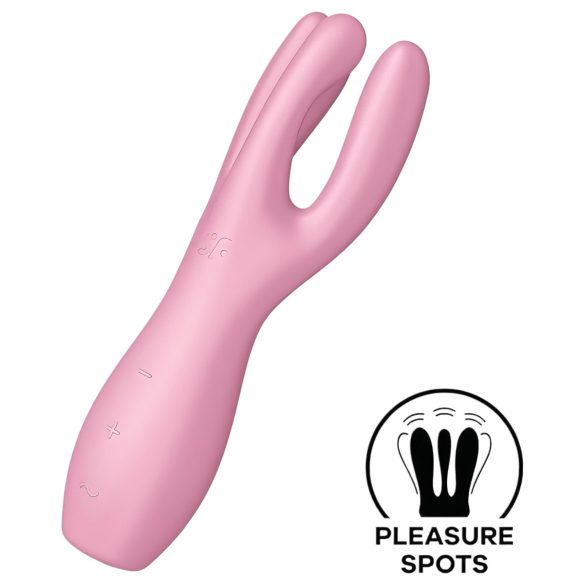 Satisfyer Threesome 3 - punjivi klitoris vibrator (pink)