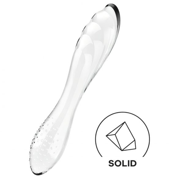 Satisfyer Dazzling Crystal 1 - Dupli stakleni dildo (prozirni)