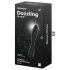 Satisfyer Dazzling Crystal 1 - Dupla staklena dilda (crna)