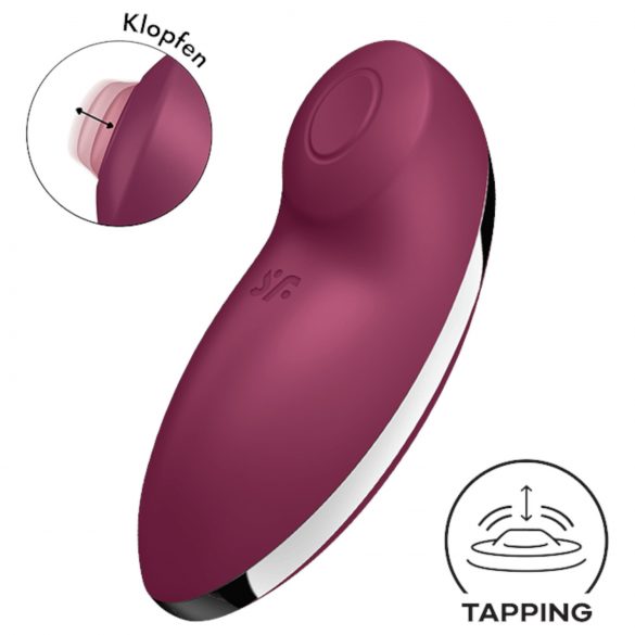 Satisfyer Tap & Climax 2 - 2u1 stimulator klitorisa i vibrator (crveni)